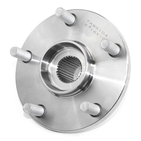Replacement Front Wheel Hub Kit For 2010 2018 Highlander FWD Mechanics Choice Quality Hub Bearing Assembly Direct Fit Beefed Up Durable Wheel Hub Replacement For Smooth Handling And Quiet Ride, shown in silver finish with lug studs