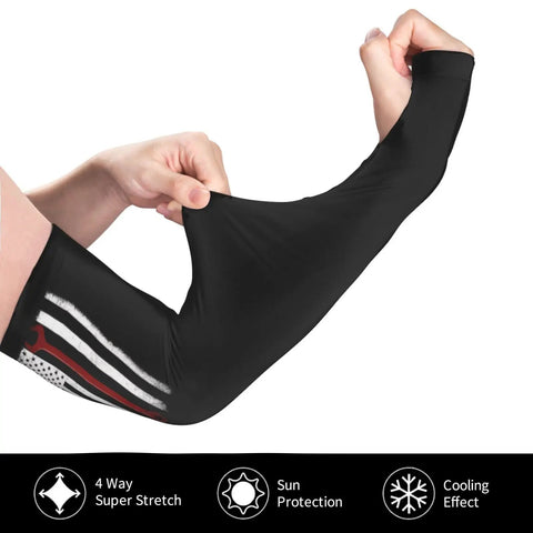 Dope Cooling Arm Sleeves With Upf50 Sun Deflector Ice Silk Chill Guard For Auto Mechanics Shop Crew Usa Flag Wrench Graphic Lightweight Fast Breeze Stretch Fit For Heavy Outdoor Jobs