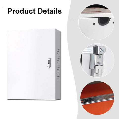 Heavy Duty Galvanized Steel Charging Station Enclosure Lockable Weatherproof Housing For Electric Cars shown with secure lock and vented design.