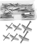 Heavy Duty Toggle Bolt Wing Nut Kit 26 Piece Set Zinc Plated Steel Drywall Anchors in plastic case with assorted bolts