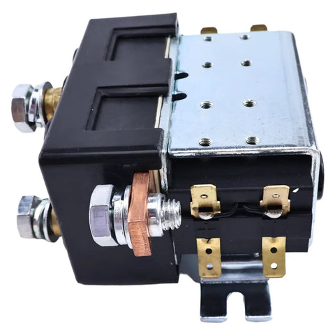 Rock Solid 12V Dc Contactor Switch Dc88 Zjwt100A Model close-up showing connectors and metal base for heavy equipment use.