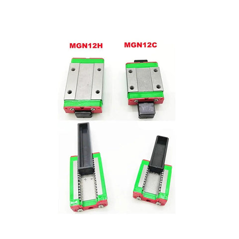 Top Tier High Precision Linear Guide Rail Kit With MGN7C L Carriage Block And 100 To 1000mm Miniature Smooth Motion Setup For CNC Router Projects That Rock. MGN12H MGN12C blocks with rails, close-up