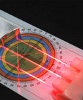 Image of Pro Grade Physical Optics Experiment Kit showing laser light paths on a precision measuring platform.