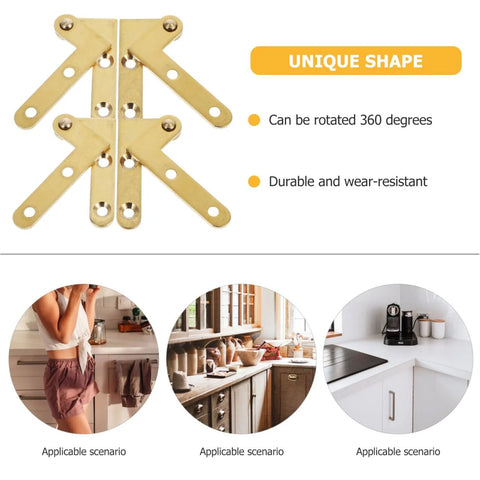 360 Degree Copper Pivot Hinge For Hidden Doors Attic Ladders And Cabinet Doors 1.92 Inch Replacement Hardware
