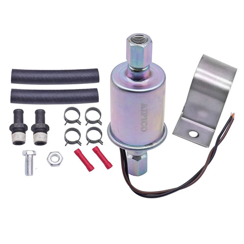 Electric Fuel Pump 12V With Installation Kit And Sending Unit For Buick Plymouth Pontiac Chevrolet 5 To 9 PSI 3/8 Inch Hose Universal Replacement Includes Hardware SP1141 P74019