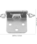 16 Piece Brushed Nickel Soft Closing Cabinet Hinges Damper 1.4mm Spring Hardware Set front view with dimensions