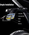 Carbon Fiber Motorcycle License Plate Frame With Stainless Steel Tag Holder Bracket And Included Screws Nuts Caps 1 Pack installation