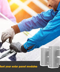 Person installing solar panel with Z Mounting Brackets For Solar Panels 50W To 300W Set Of 4 Durable Aluminum Racks