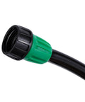 Close-up of 4 Pack Three Quarter to One Half Inch Faucet Adapter for Drip Irrigation Hose and Tubing US Standard Easy Hookup.