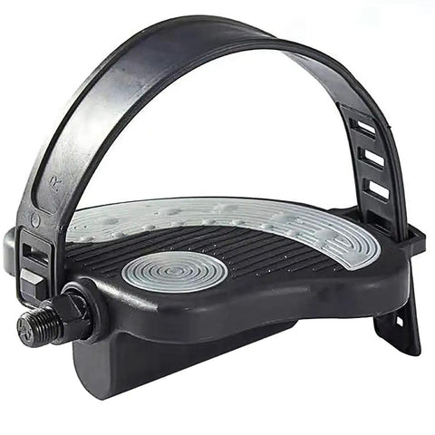 9/16-Inch Exercise Bike Pedals With Straps Replacement Parts For Home Gym Spin Bikes And Indoor Cycles, boron steel and plastic