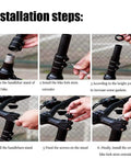 Installation steps for Super Adjustable Bike Stem Riser Extender Built With Tough Aluminum Alloy on handlebars.