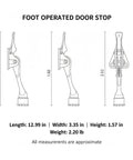 Diagram of Foot Operated Door Stop For Hands Free Entryway Keeps Doors Open In Bedrooms Living Rooms And Offices Zinc Alloy Floor Holder