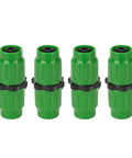 Ultimate Garden Hose Repair Kit For Fixing Leaks And Extending Flow With Multi-Function Connectors That Fit Most Standard Faucets And Pipes To Save Cash On Plumbing Bills Today, four green plastic hose connectors