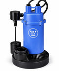 Half Horsepower Submersible Sump Pump With Automatic Vertical Float Switch Built For Basement And Crawl Space Flood Defense Draining Up To 4100 Gallons Per Hour With A 28 Foot Lift Heavy Duty Water Removal For Storms Leaks And Basement Floods