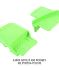 Stretch Belt Remover And Installer Set For Serpentine And Timing Belts, two green fiberglass composite tools on white background