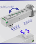 Adjustable Magnetic Wheel Alignment Gauge Tool For Camber Caster And Toe Measurements, silver, compact design with magnet base