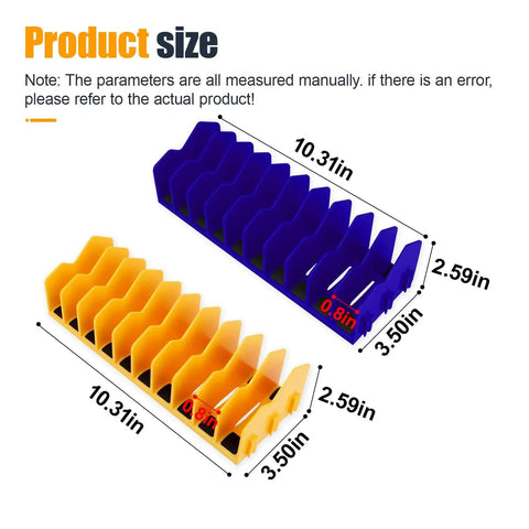 Two Pack Must Have Pliers Organizer Rack With Ten Slot Holder Extendable Drawer Storage Accessory With Non Slip Rubber Base Dimensions