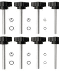 28 Sets M4 M5 M6 M8 Star Hand Knob Tightening Screws With Nuts And Washers Stainless Steel Thread Clamping Knobs Quick Removal Replacement Parts Kit For Machinery And DIY Projects