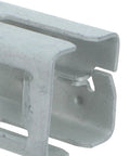 Close-up of a silver Rock Solid Spring Steel Solar Panel Mounting Clip, designed for secure rooftop installation.