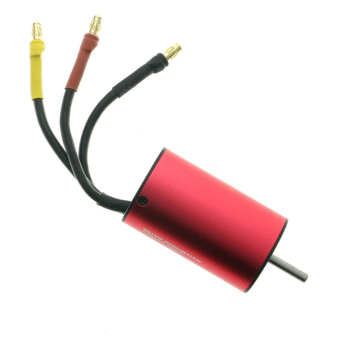 2845 5900KV Brushless Sensorless RC Car Motor red casing and wires for 1 12 and 1 14 scale cars high torque CNC aluminum heatsink