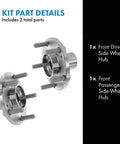 Two Piece Front Wheel Hub Assembly Kit For Driver And Passenger Sides Fits 2005 2010 Kia Sportage 2004 2006 Kia Amanti 2001 2006 Hyundai Santa Fe 2005 2009 Hyundai Tucson with driver and passenger hubs