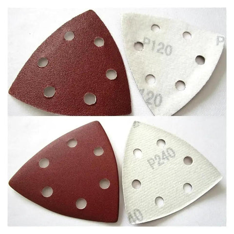 Grab These 60pcs Premium 90mm Triangular Sanding Discs With Durable Hook And Loop Backing Perfect For Detail Work Across 40 To 400 Grit Ranges For Smoother Wood And Auto Finishes That You Truly Need