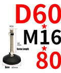 Heavy Duty Leveling Feet 2 Pack With 60mm Base Adjustable Furniture Legs M16 80mm Screw Length