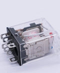 2 Pack AC 110V DPDT Power Relay With LED Indicator JQX-13F-DZ-AC110V 8-Pin 10A Electromagnetic Relay side view