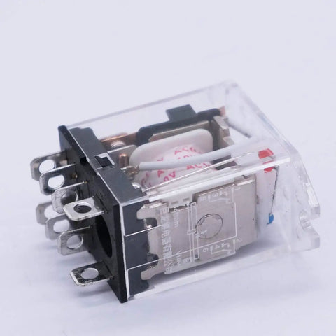 2 Pack AC 110V DPDT Power Relay With LED Indicator JQX-13F-DZ-AC110V 8-Pin 10A Electromagnetic Relay side view