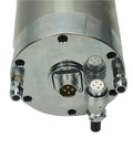 Close-up view of a Water Cooled Spindle Motor 4.5KW 5.5KW For CNC Router Engraving And Milling Machines 380V highlighting connectors.