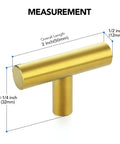 10 Pack Gold Cabinet Knobs 2 Inch Brushed Brass Drawer Knobs Single Hole For Cabinets Doors And Drawers Modern Sleek Design Premium Metal Pulls For Kitchen And Bath Easy Install Durable Hardware, 2 inch x 1-1/4 inch
