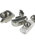 Durable Heavy Duty 50 Pack M6 T Nuts Hammer Head T Slot Nuts Drop In Nickel Plated Carbon Steel For European Aluminum Profiles 10mm Slot 4545 Series Pro Grade Assortment Kit