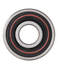 Bronson Speed Co ceramic skateboard bearing with orange seal, front view