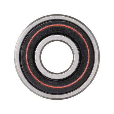 Bronson Speed Co ceramic skateboard bearing with orange seal, front view