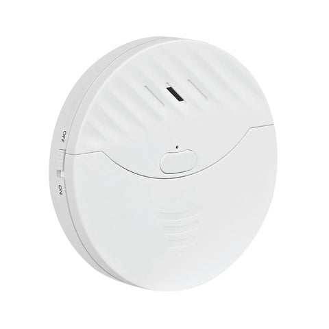 Smart Wi-Fi Glass Break Sensor With Audible Alarm, Battery Powered, No Hub Needed, Indoor Use Only - 24/7 Home Security With Mobile App Alerts, Wireless Window Break Detector For Instant Notifications, white round sensor