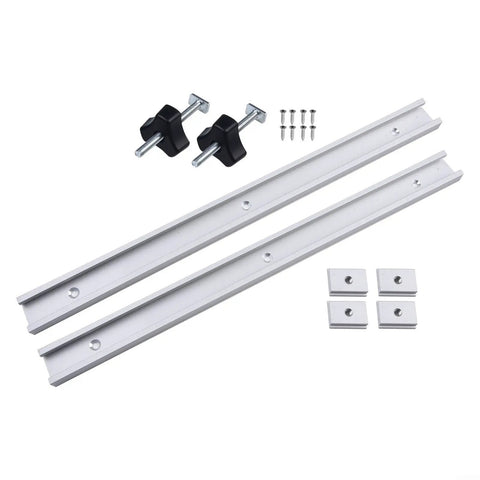 Aluminum Alloy T Track Rail Set With Sliders And Handles For Woodworking Jigs Fixtures Drill Press Tables And Router Tables M6 And M8 T Bolts