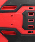 Close-up of Ftovgue Brushless Impact Wrench Cordless High Torque 250Nm Electric Driver housing showing red and black design.