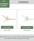 44 Inch Ceiling Fan No Light For Indoor Or Outdoor Use White Finish Damp Rated With Reversible 3 Blades And Pull Chain Standard Mount