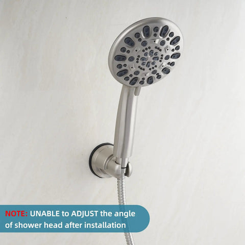 Vacuum Suction Shower Head Holder With Adjustable Height And No Drill Install