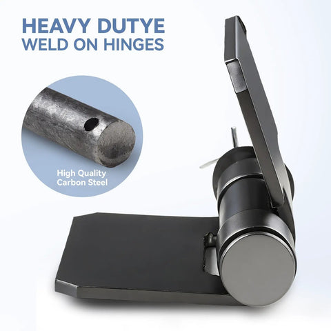 Beefy Weld On Gate Hinges Heavy Duty Cast Iron 3.2 By 3.7 Inch 0.17 Inch Thick Weldable For Gates Doors Trailers