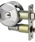 Pocket Door Lock Set With Key For Hidden Sliding Doors Invisible Pocket Door Hardware For Closets And Entrances Matte Silver Finish