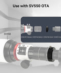 Deep Sky Telescope Filter Drawer With Double Magnetic Filter Holder attached to SV550 OTA for astrophotography setup