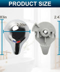 Image showing Shower Knob Replacement For Delta Faucet Temperature Control Handle With Cover Chrome No Fuss Repair Kit and dimensions.