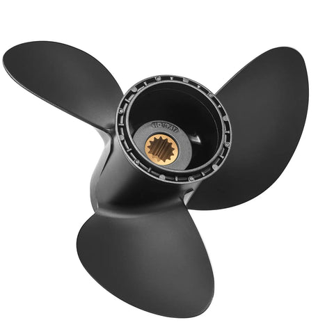 Aluminum Outboard Boat Propeller 11.75 Inch Diameter By 17 Inch Pitch, 13 Spline Tooth, Right Hand Rotation, Fits 40 To 50HP