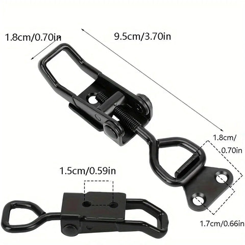 10 Pcs Heavy Duty Metal Toggle Latch Sets With Adjustable Quick Release Clamp dimensions