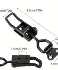 Beefy Heavy Duty Metal Toggle Latch With Horizontal Hold-Down shown with dimensions, adjustable quick release clamp, 500 lb capacity