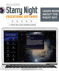 Screenshot of Starry Night educational software interface for StarSense Explorer DX 130AZ App Enabled Telescope With Smartphone Dock And StarSense App For Beginners, 130mm Newtonian Reflector, IPhone And Android Compatible, Plug And Play Setup For Stargazing on a laptop screen
