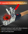 Close-up of Oxalic Acid 12V Beehive Vaporizer For Varroa Mites with upgraded encircling heating system and red handle