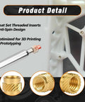Brass Pro Grade Heat Set Insert Nuts For 3D Printing M3 Size 120 PC Pack Anti Spin Threaded Inserts For Plastic Builds