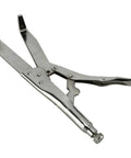 Heavy Duty Motorcycle Clutch Holding Tool With Hella Wide Adjustable Jaws For Square Tooth Hubs And Flywheels Hardened Carbon Steel Spanner in silver.
